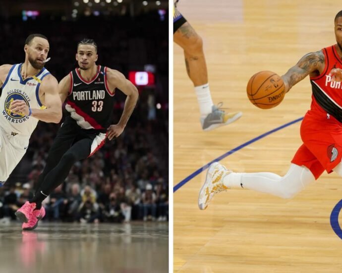 golden state warriors vs portland trail blazers match player stats