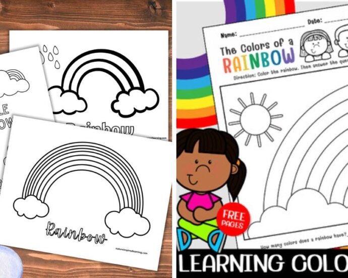 rainbow coloring page