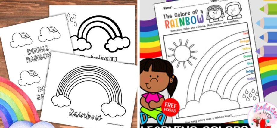rainbow coloring page