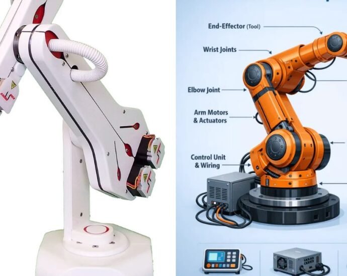 how do industrial robotic arms work