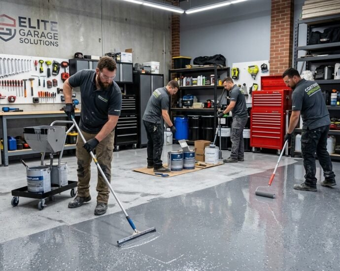 Polyaspartic garage floor coating