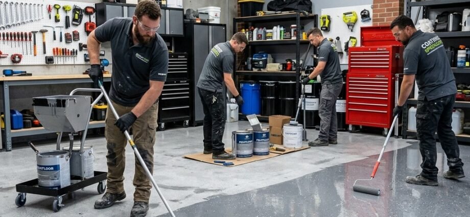 Polyaspartic garage floor coating